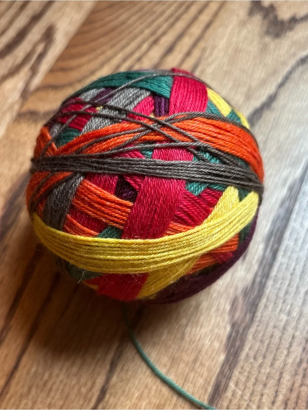 Yarn Fingering Weight Sock 105g Self Striping Wool Blend Knit Hand Dyed Indie